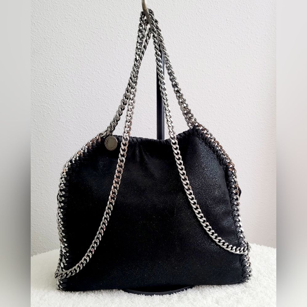 Stella McCartney Fallabella Mini Black and Silver Crossbody Bag